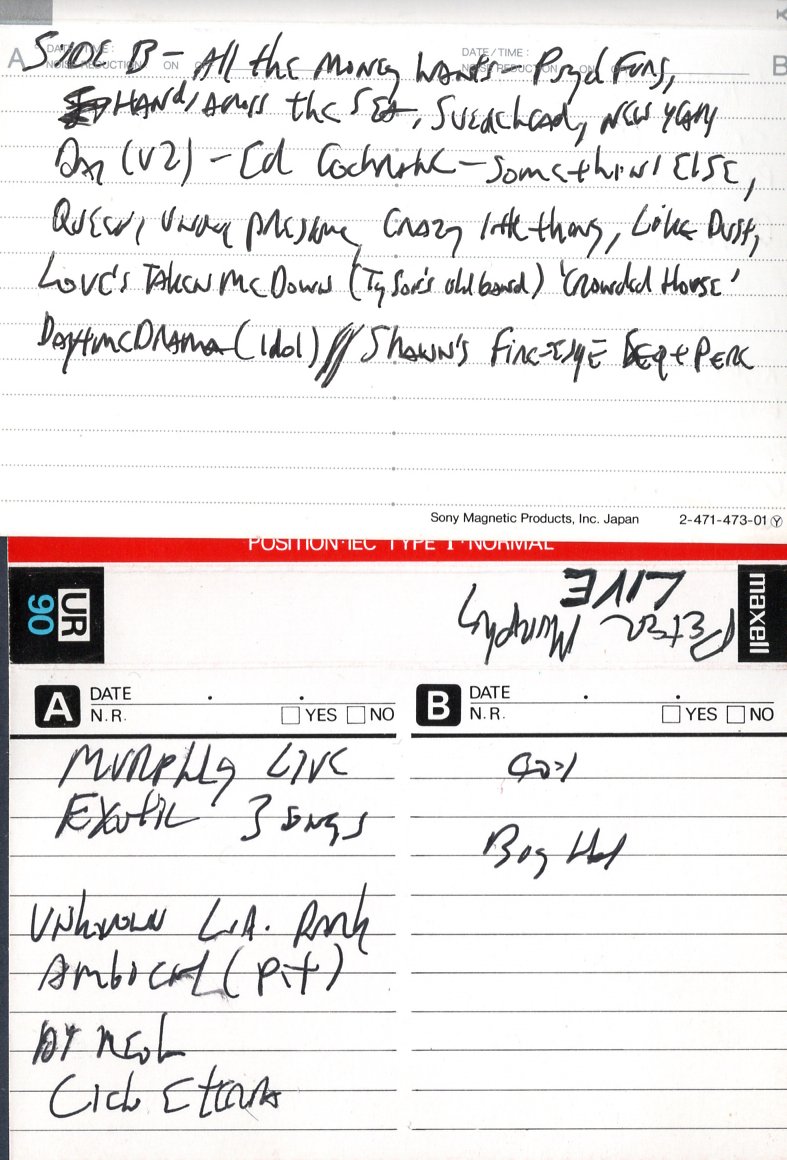 Scanned cassette archive image: 1989 Ad Astra Cassettes 2